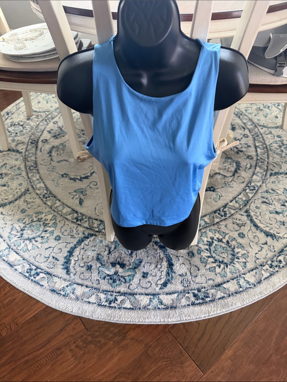 H&M Sky Blue Scoop Neck Crop Top